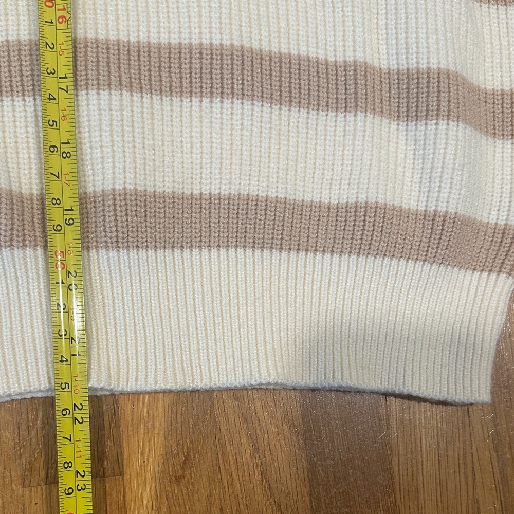 *last chance* Double Zero | Women’s Striped Sleeveless Zip-Up Sweater Vest - Picture 5 of 11